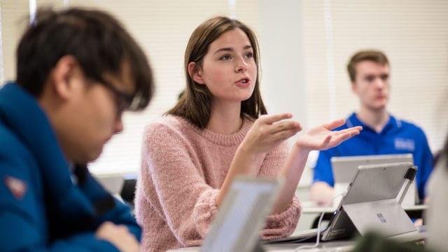 students in class