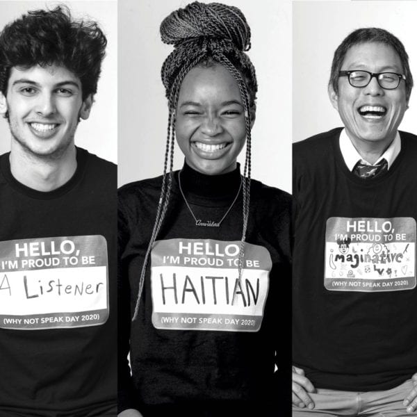 Five photos of people in the Williston community wearing signs saying what they are proud to be