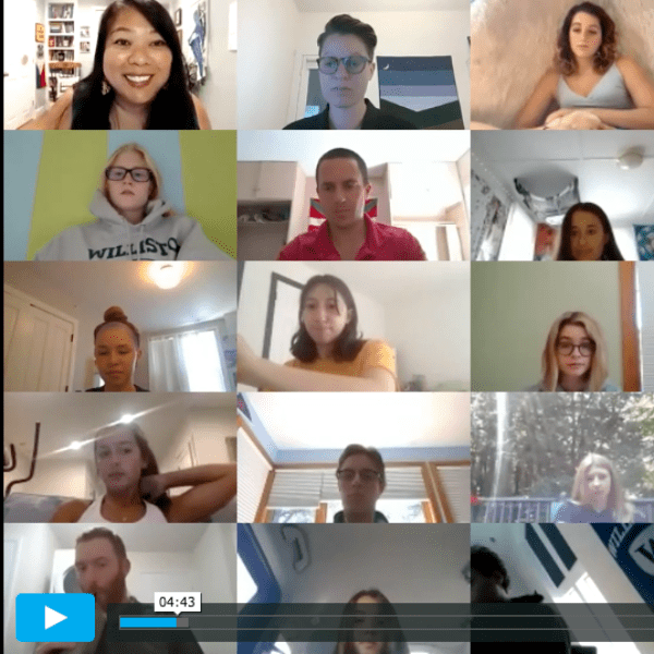 faces in a grid on zoom