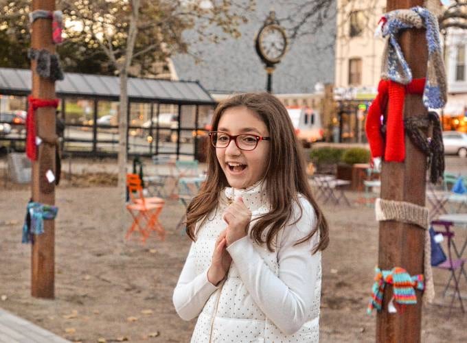 girls with glasses at park