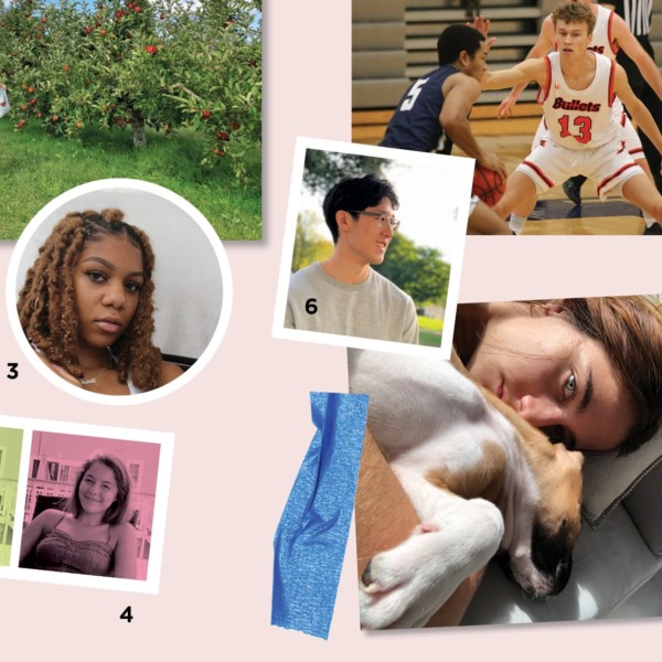 collage of photos of young alumni