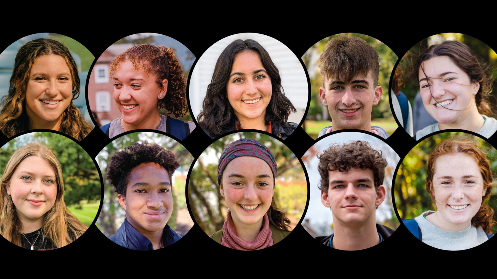 headshots of 10 high school students