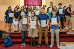 students with certificates