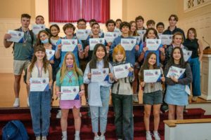 Williston students with certificates
