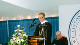 head of school robert hill at commencement