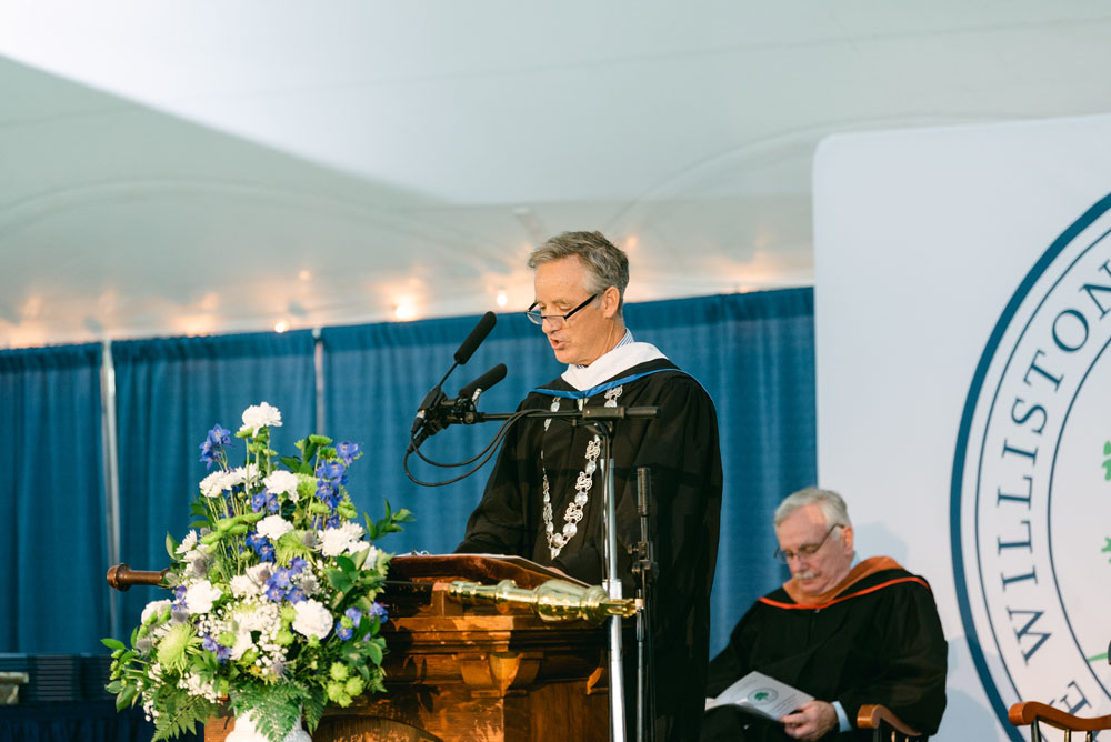 head of school robert hill at commencement