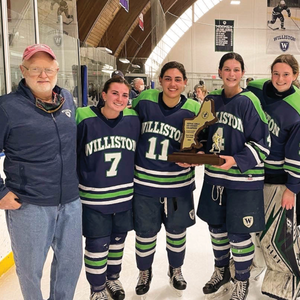 hockey team and man on ice