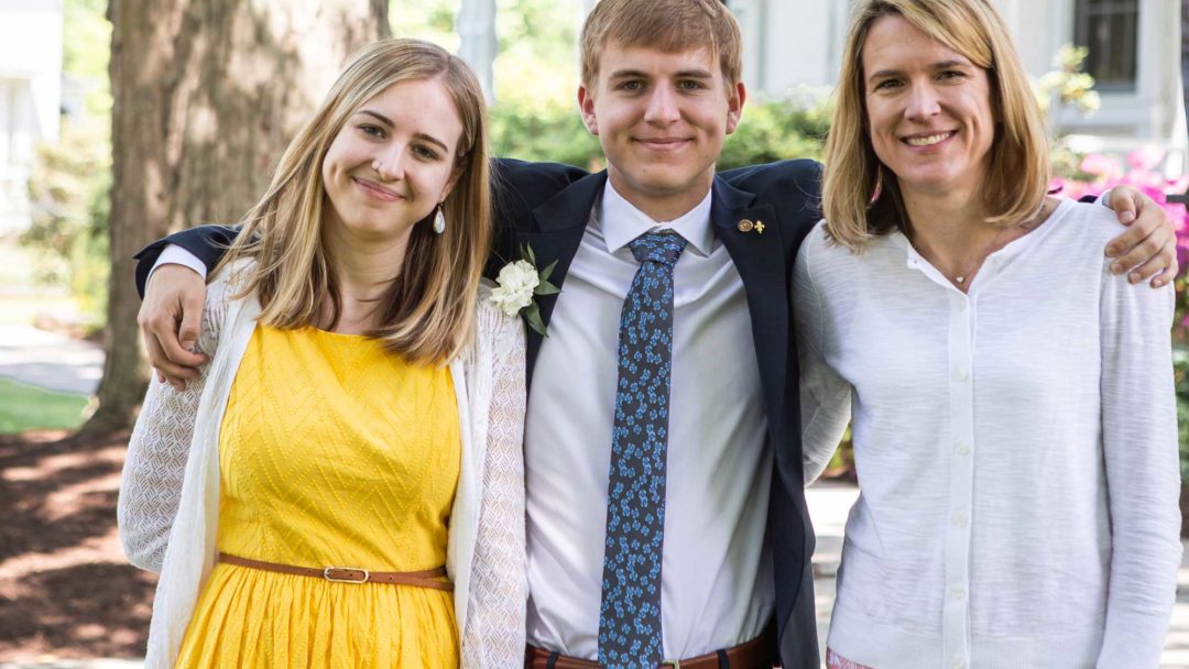 family standing outdoors