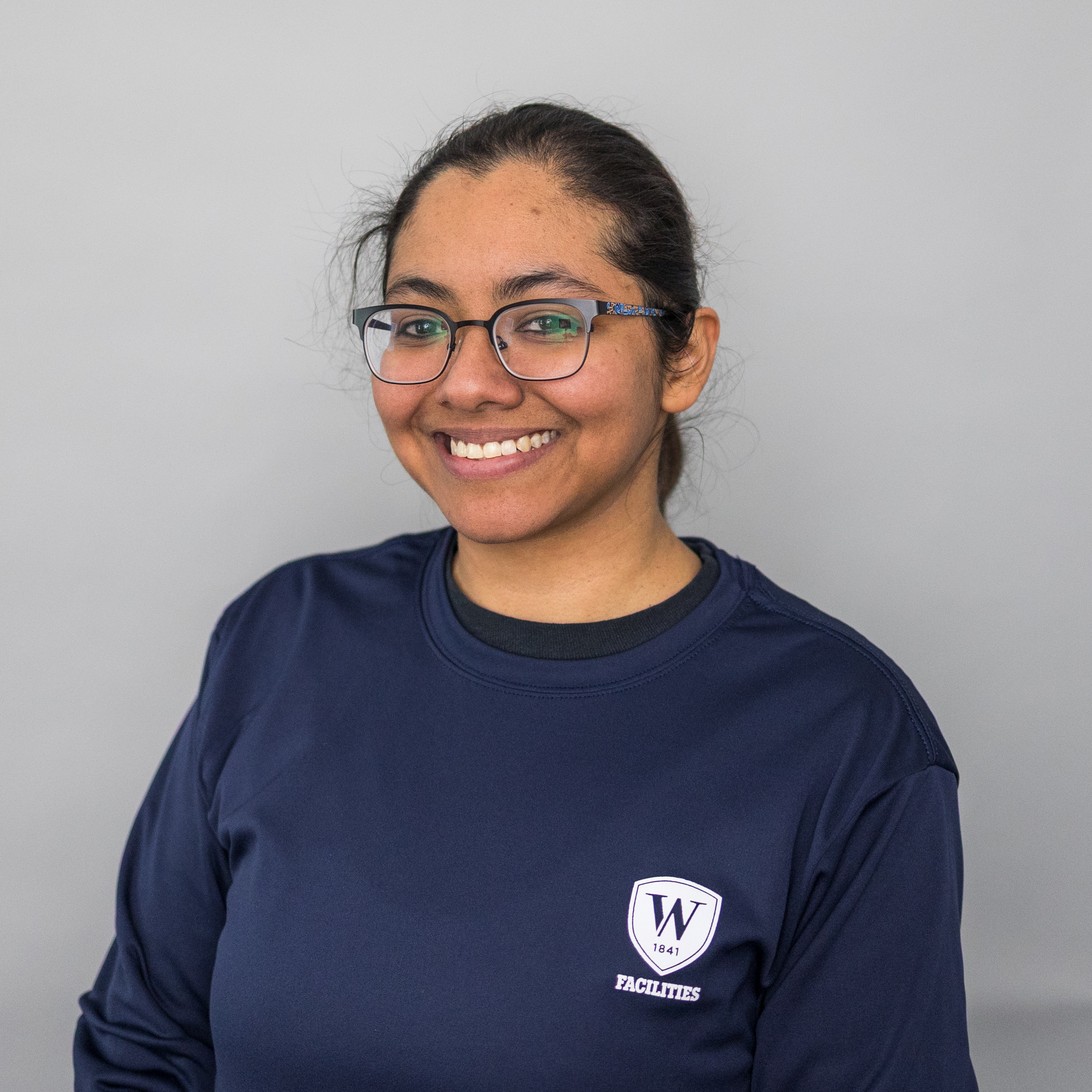 woman wearing blue shirt