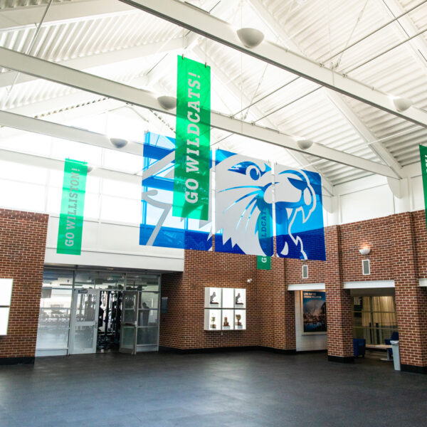 lobby of athletic building