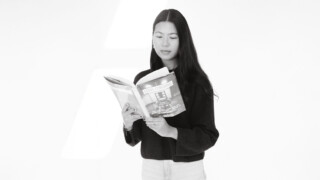 Student reading a book