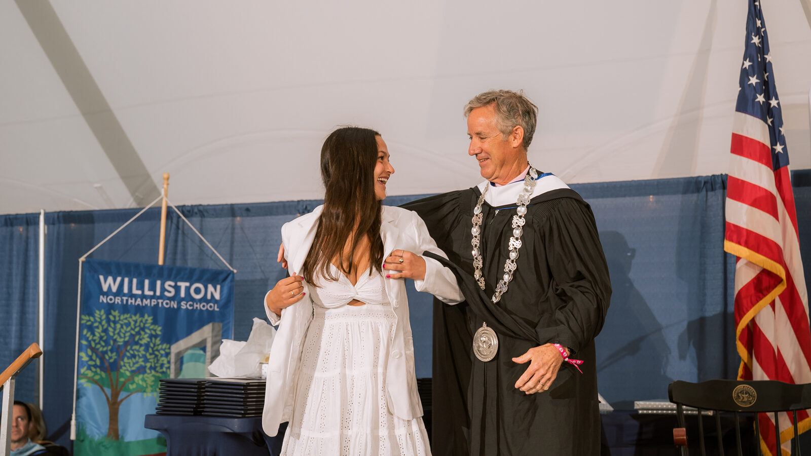 Student receives White Blazer Award from Head of School