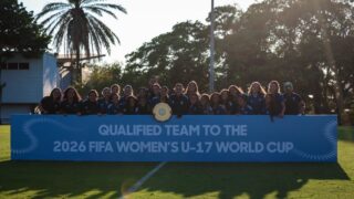 Members of Puerto Rico U-17 Women's Soccer Team Pose for Picture