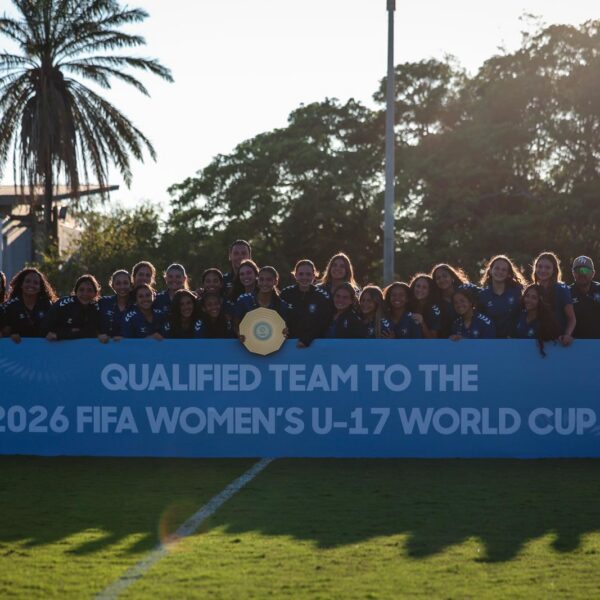 Members of Puerto Rico U-17 Women's Soccer Team Pose for Picture
