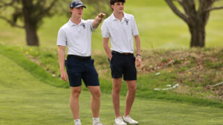 Two Williston boys golfers on the course