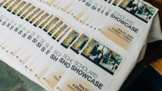A picture of programs for the Williston Scholars showcase
